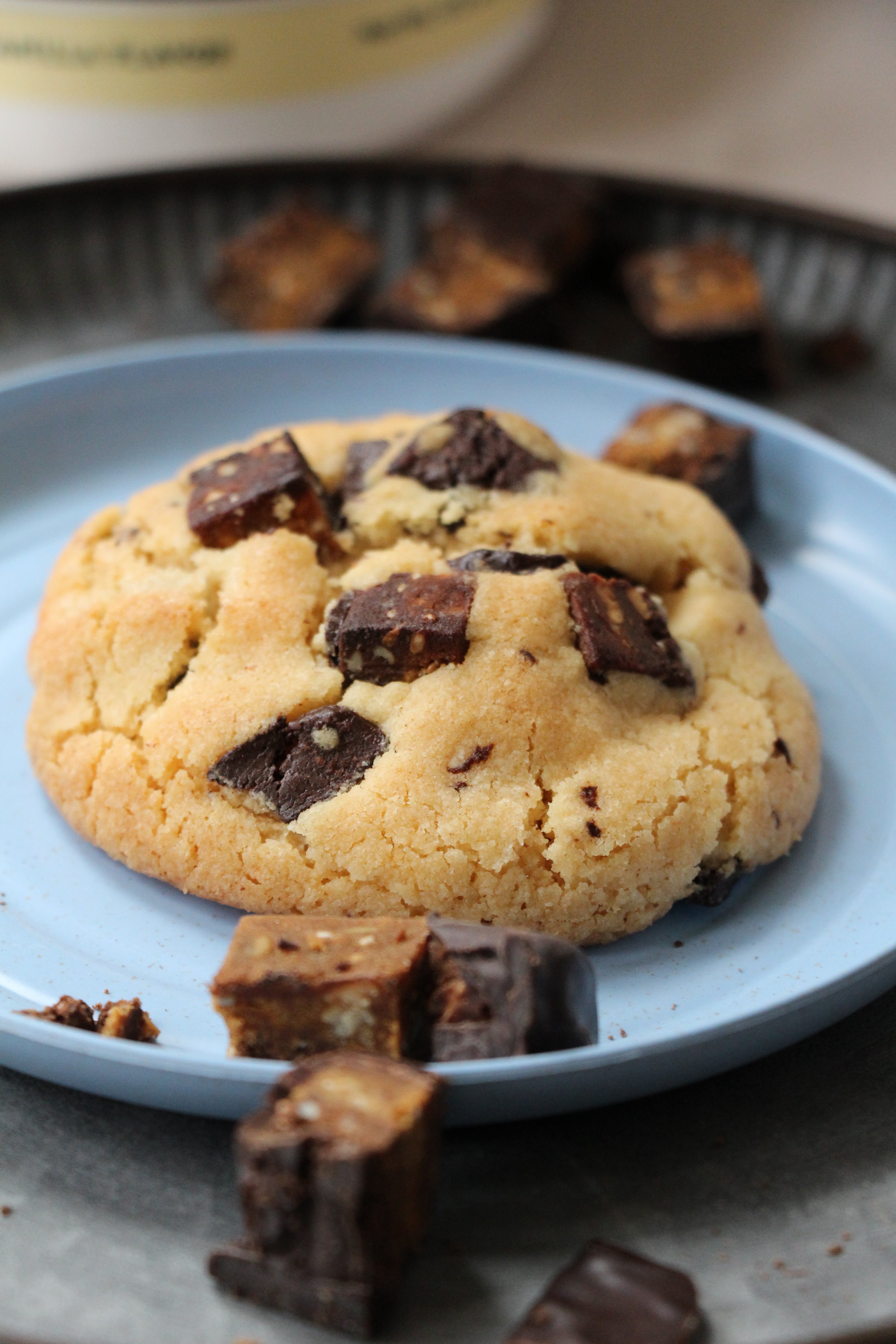 Single-Serving Protein Peanut Butter Chocolate Chip Cookie