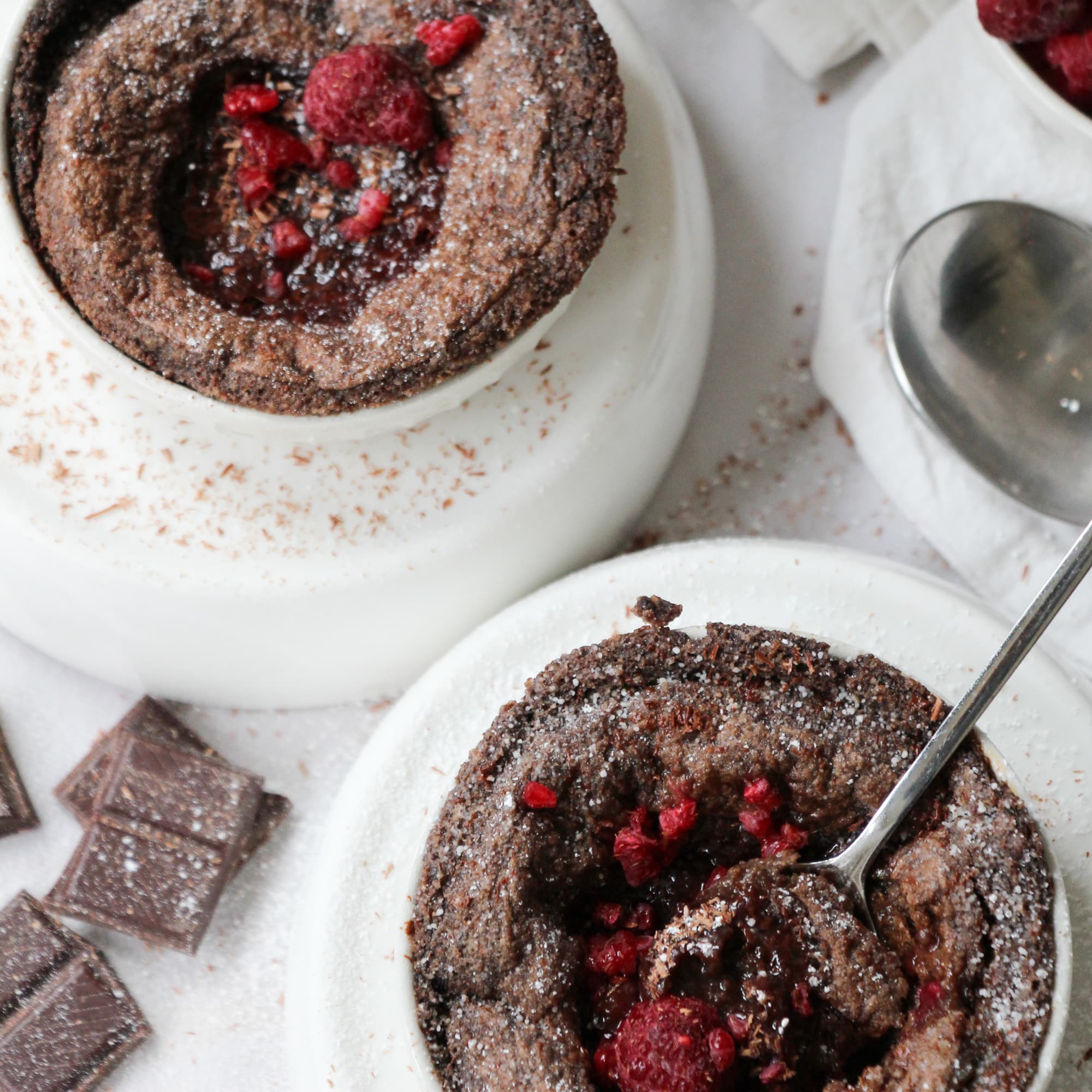 Raspberry Filled Chocolate Cake For Two